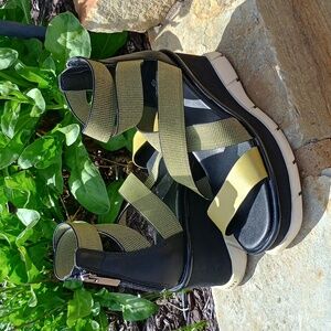 Sorel Joanie III Sport Strappy Wedge Sandals Women's Size 6